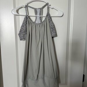 Gray and Patterned Sleeveless Top with bra inserted - Lululemon